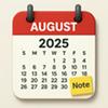 undefined August 2025 Calendar