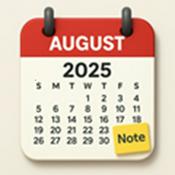 Podcast August 2025 Calendar